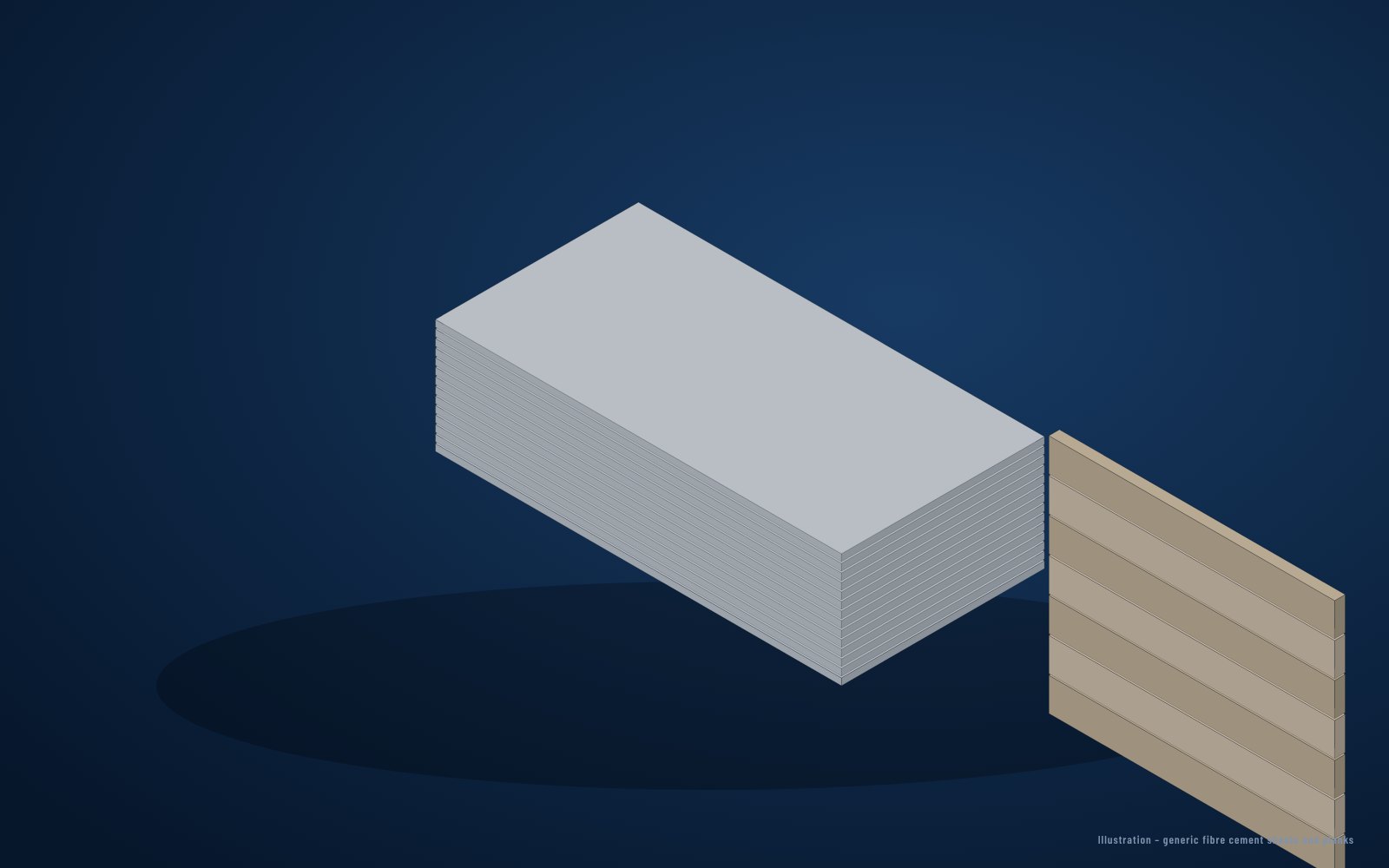 Fibre cement sheets and façade planks (illustration)