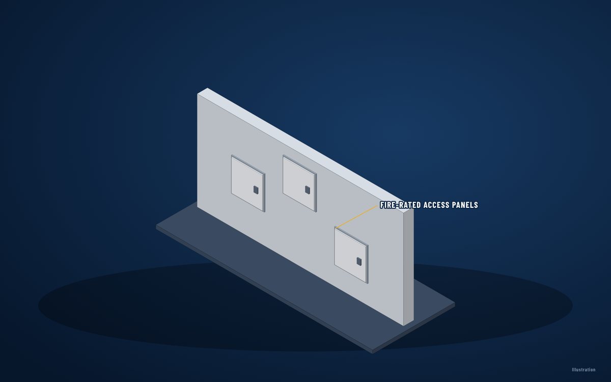 Fire-rated access panels – illustration