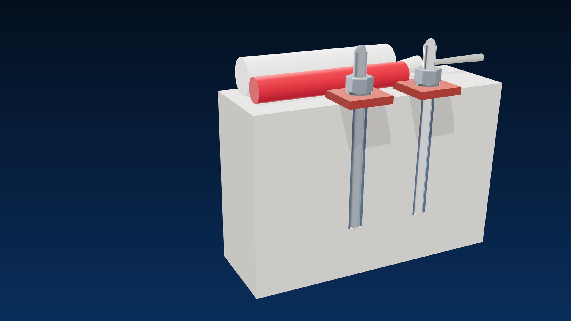 Bonded anchors in a concrete section with an injection cartridge