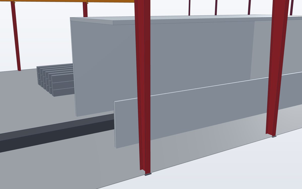 Steel members after shot blasting, ready for coating – illustration