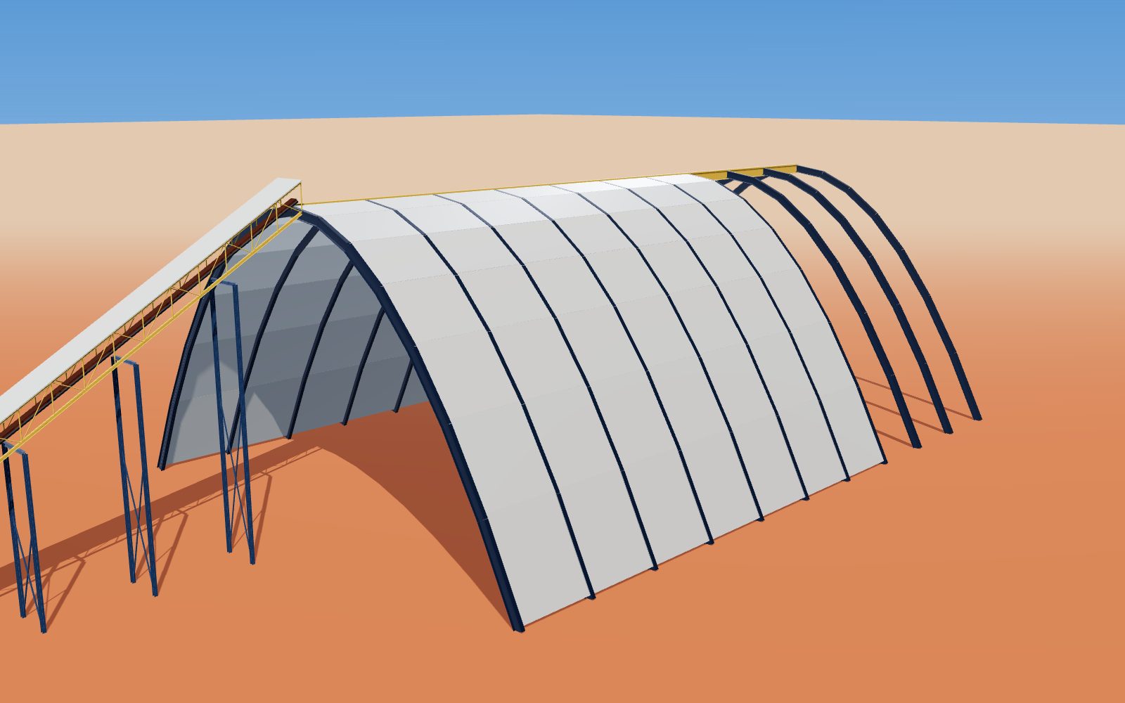 Stockpile & storage sheds