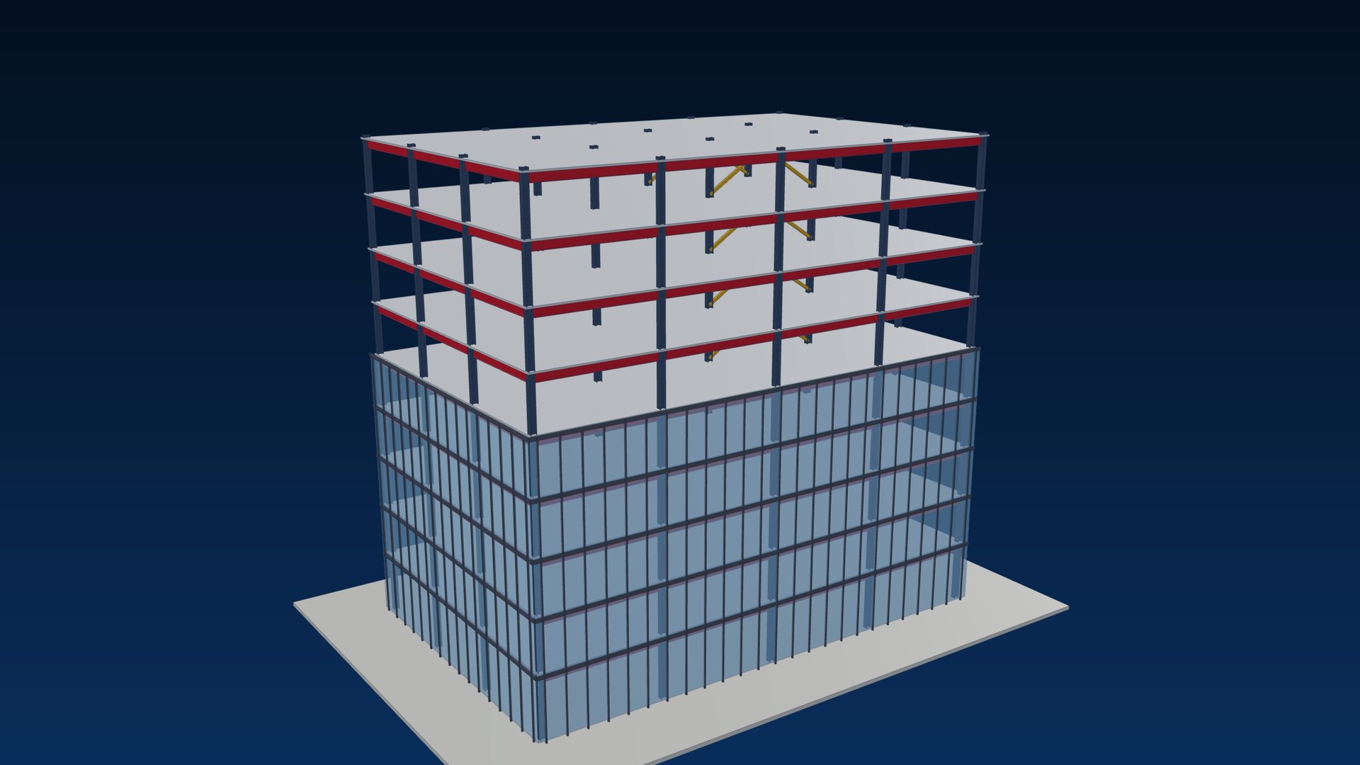 Multi-storey steel frame building