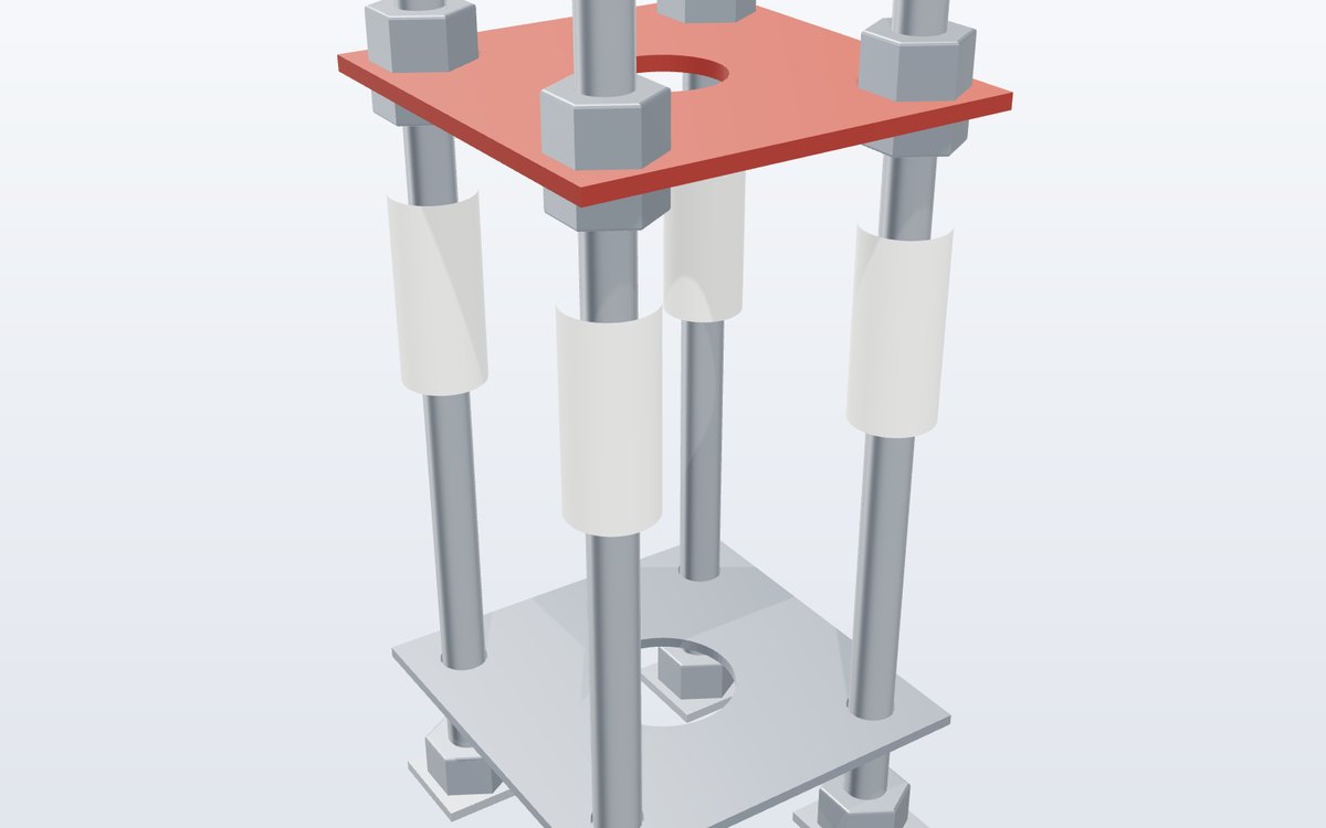 Anchor bolt cage with top template, bottom plate and sleeves