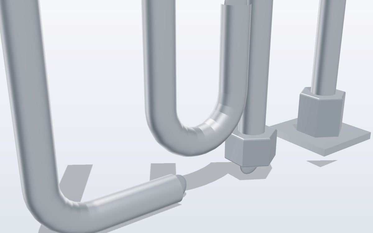 Bent anchor bolt hooks and headed anchors