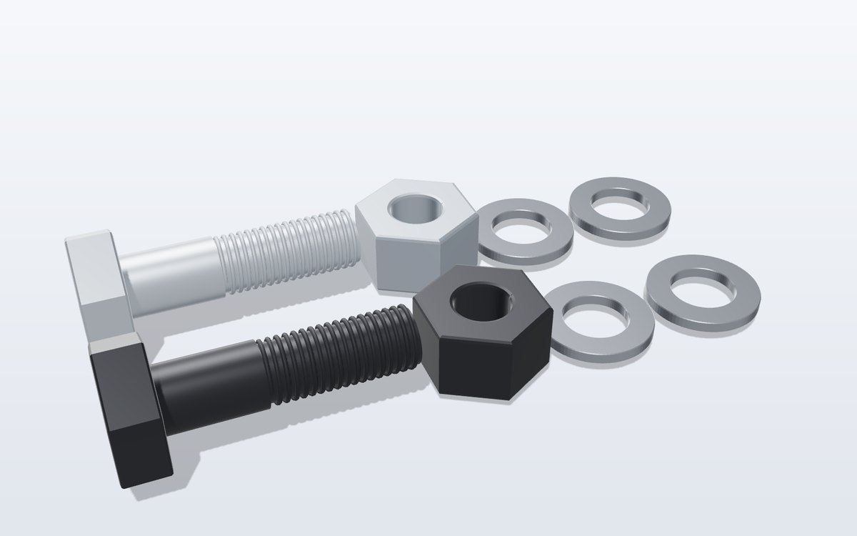 HV and HR preloadable bolting assemblies with two washers
