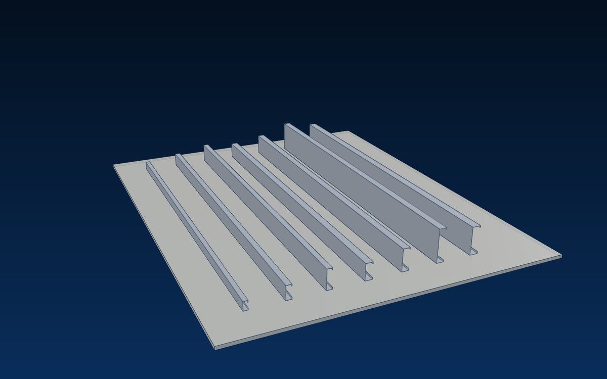 Galvanized cold-formed C purlins of several sizes