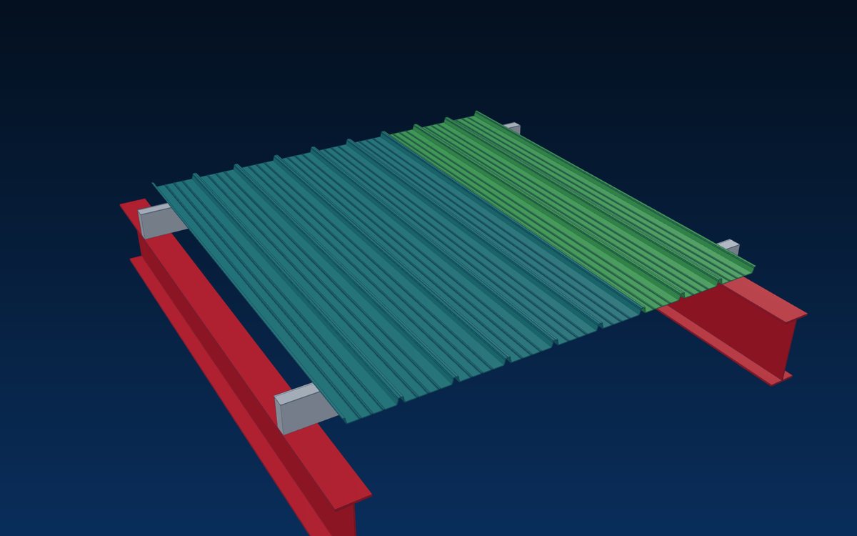 Concealed-fix clip-lock roof sheets on purlins
