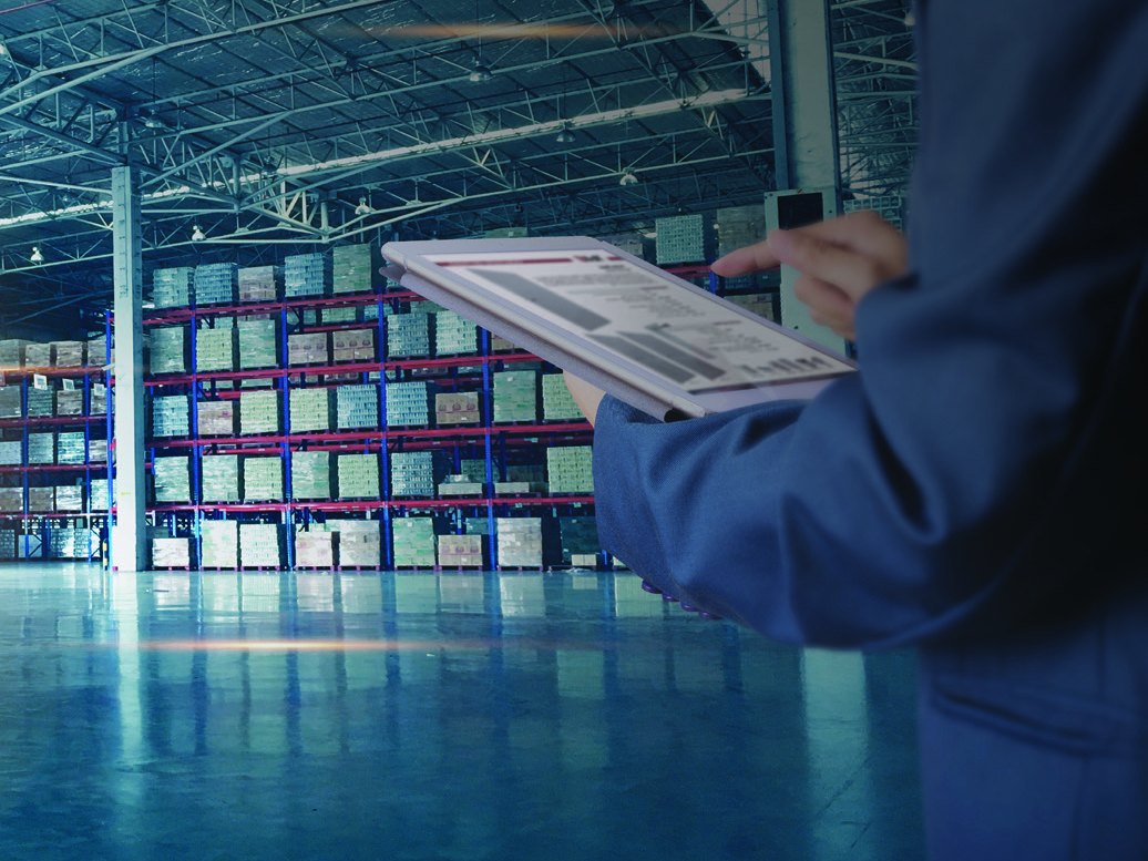 Warehouse with palletised stock