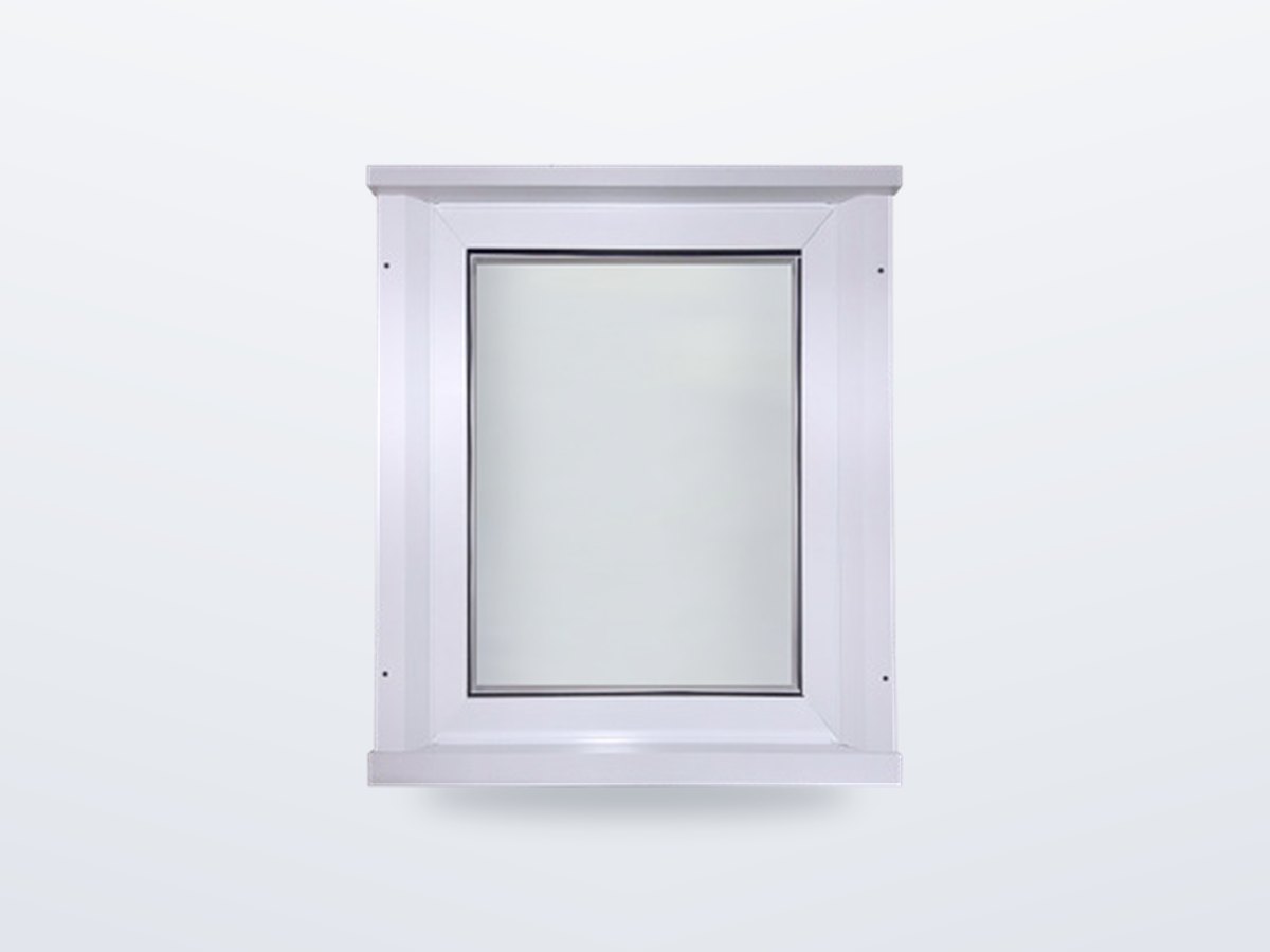 White thermal-break window with sub-frame