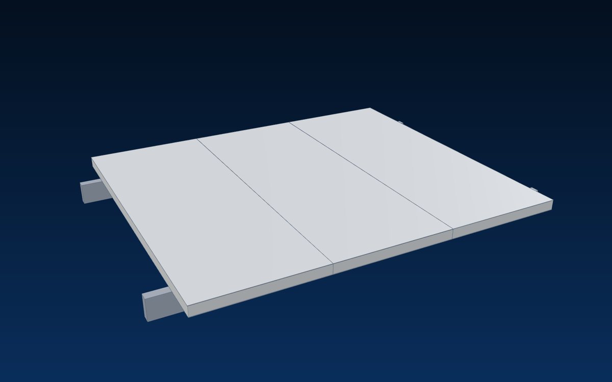 EPS sandwich panels with white steel skins on purlins