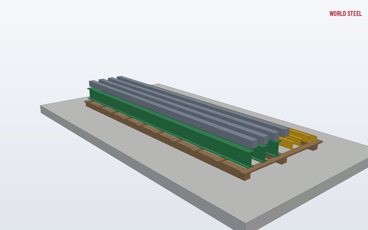 Lower-angle view of an FRP platform frame built from pultruded sections