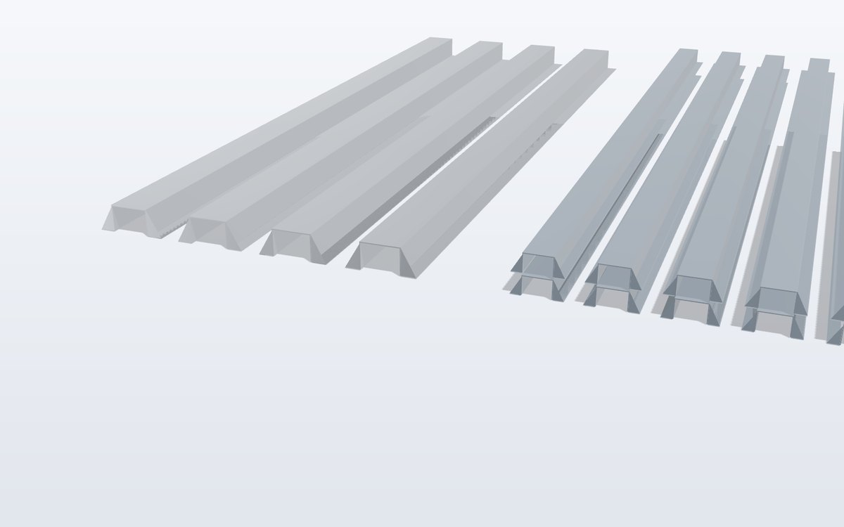 Top-hat batten profile