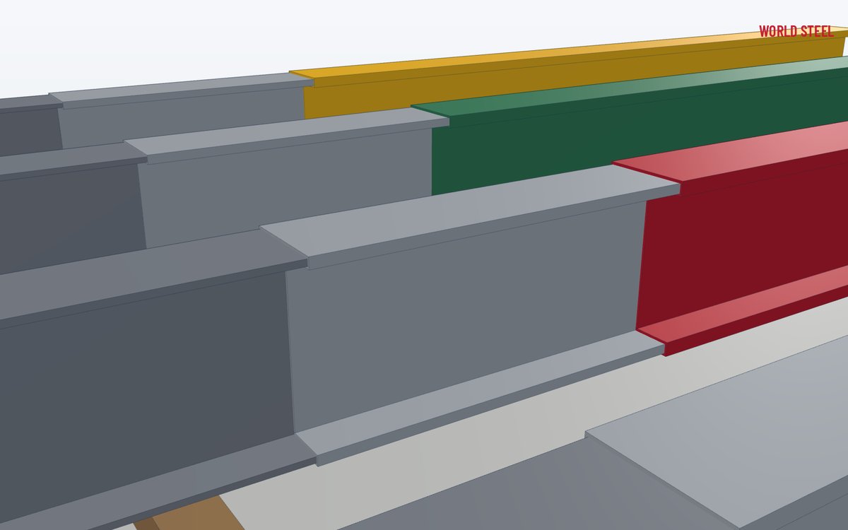 Inspector checking a paint data sheet and measuring dry film thickness on a coated beam