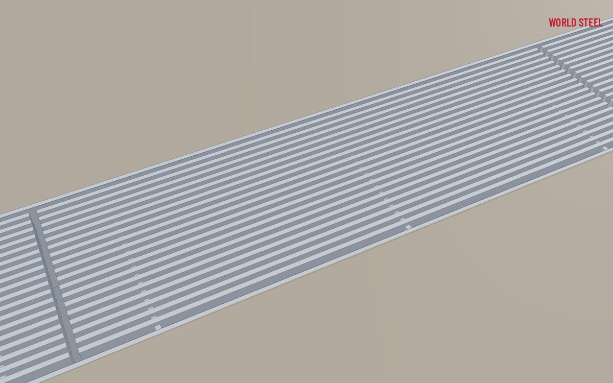 Close-up of laser-cut slots and welded stainless edge