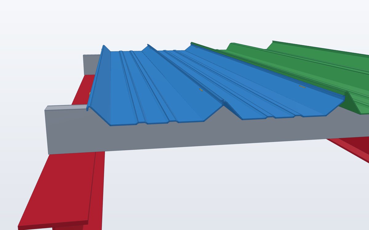 Standing seam roof – profile detail