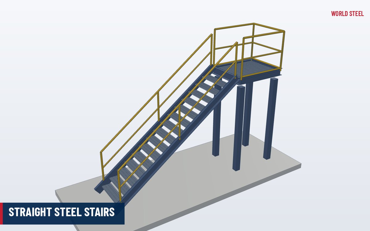 Steel stairs