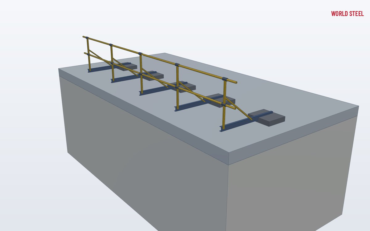 Second view of the roof-edge guardrail