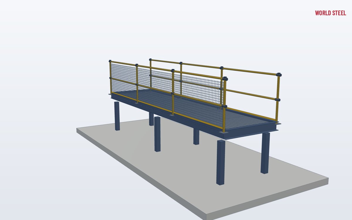 Second view of the platform with mesh infill