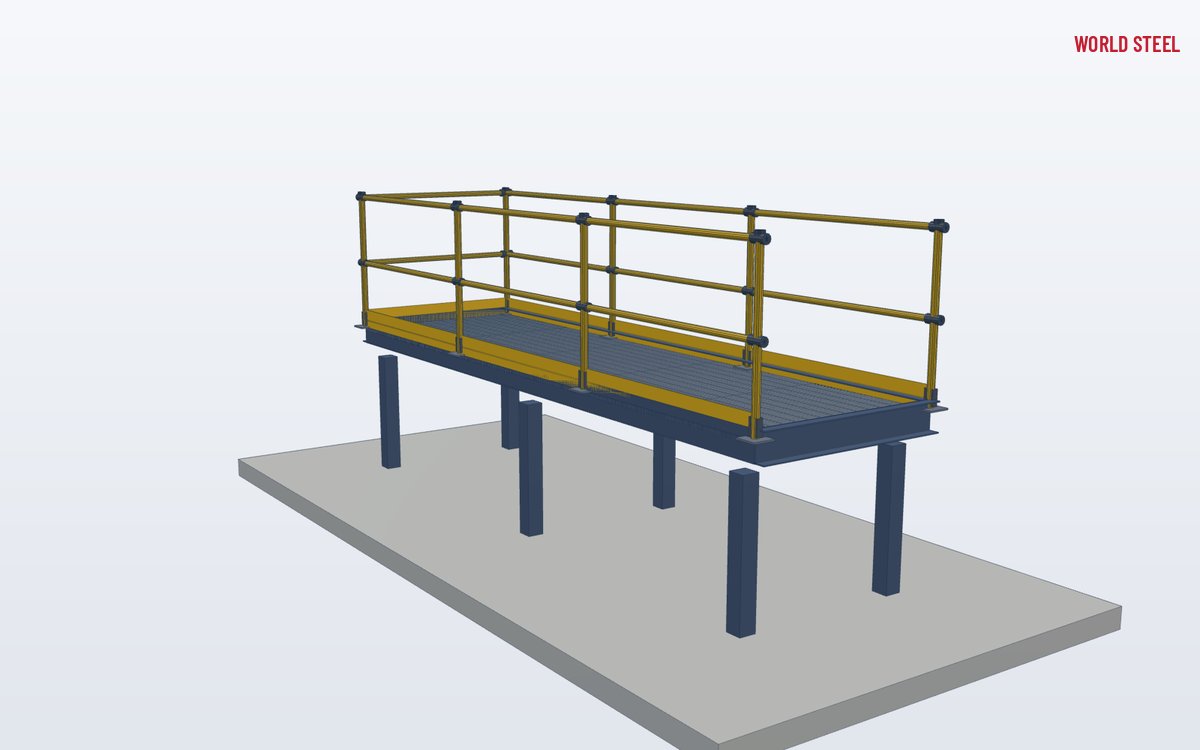 Second view of the platform with toe boards