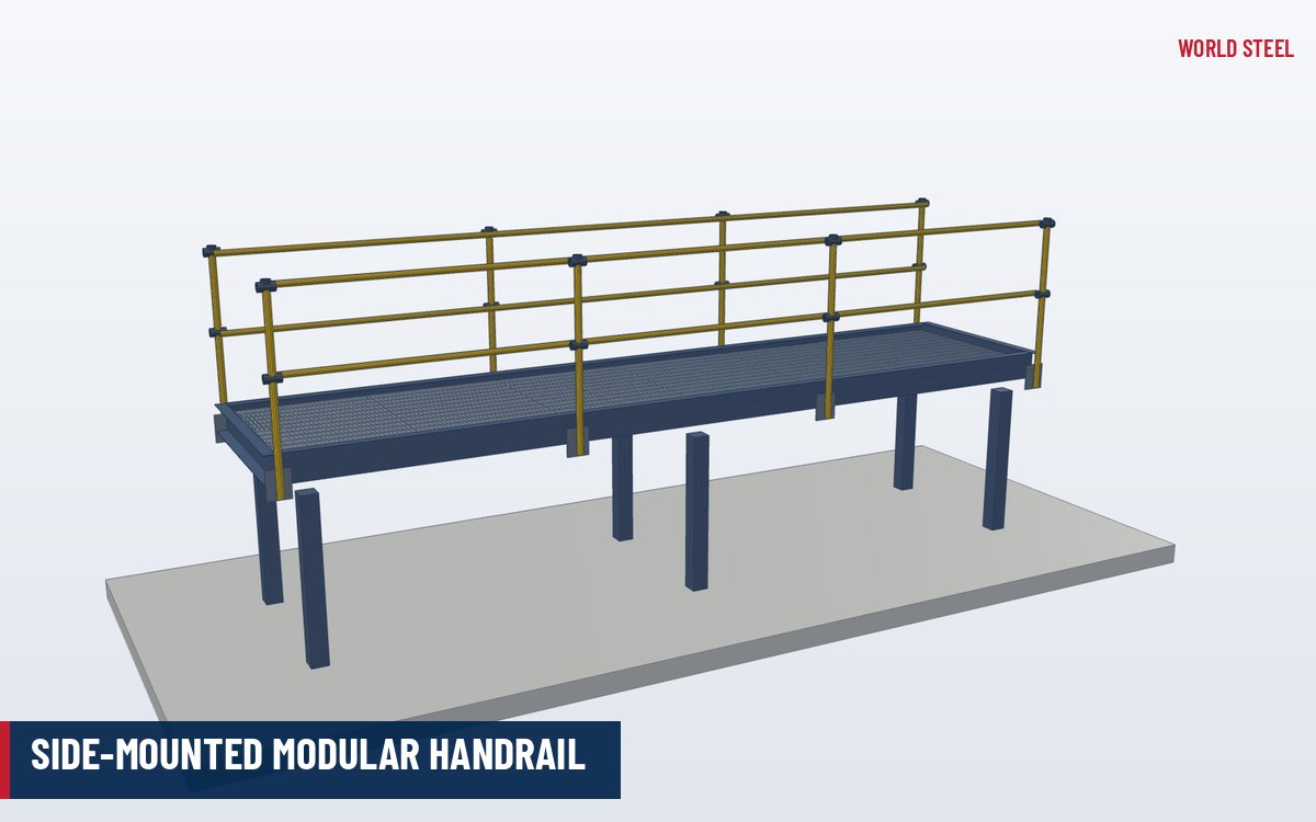 Side-mounted modular handrail