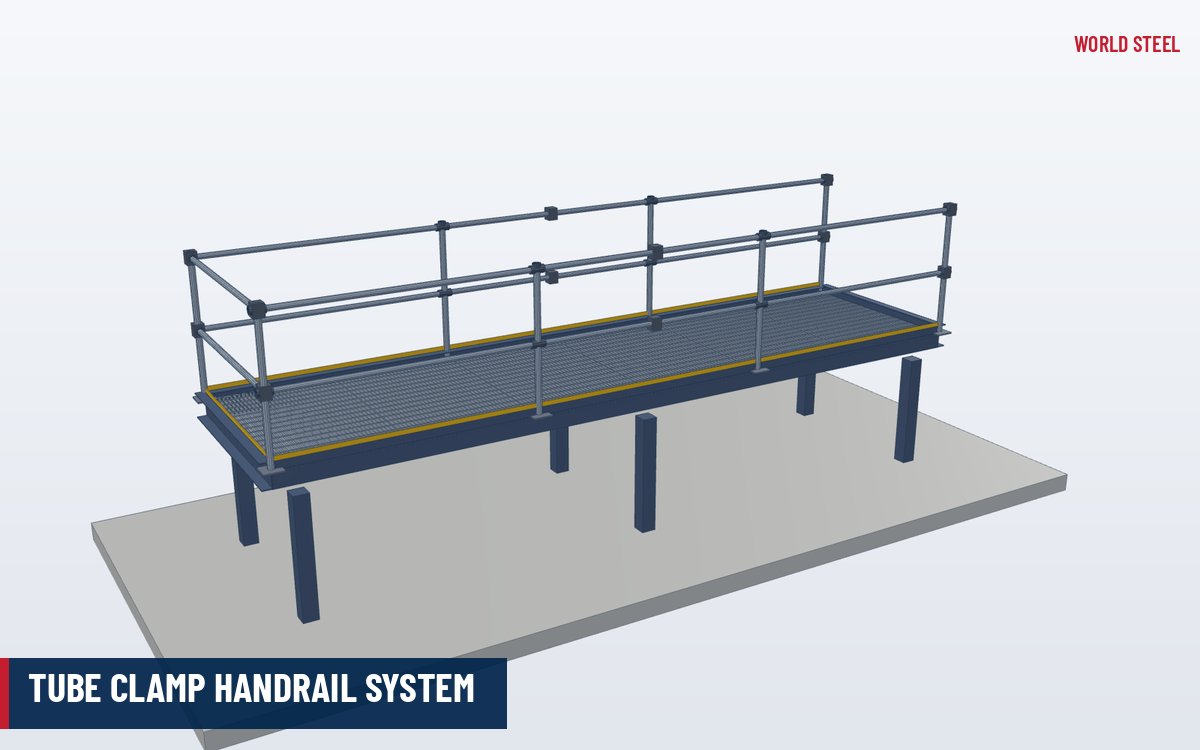 Tube clamp handrail system