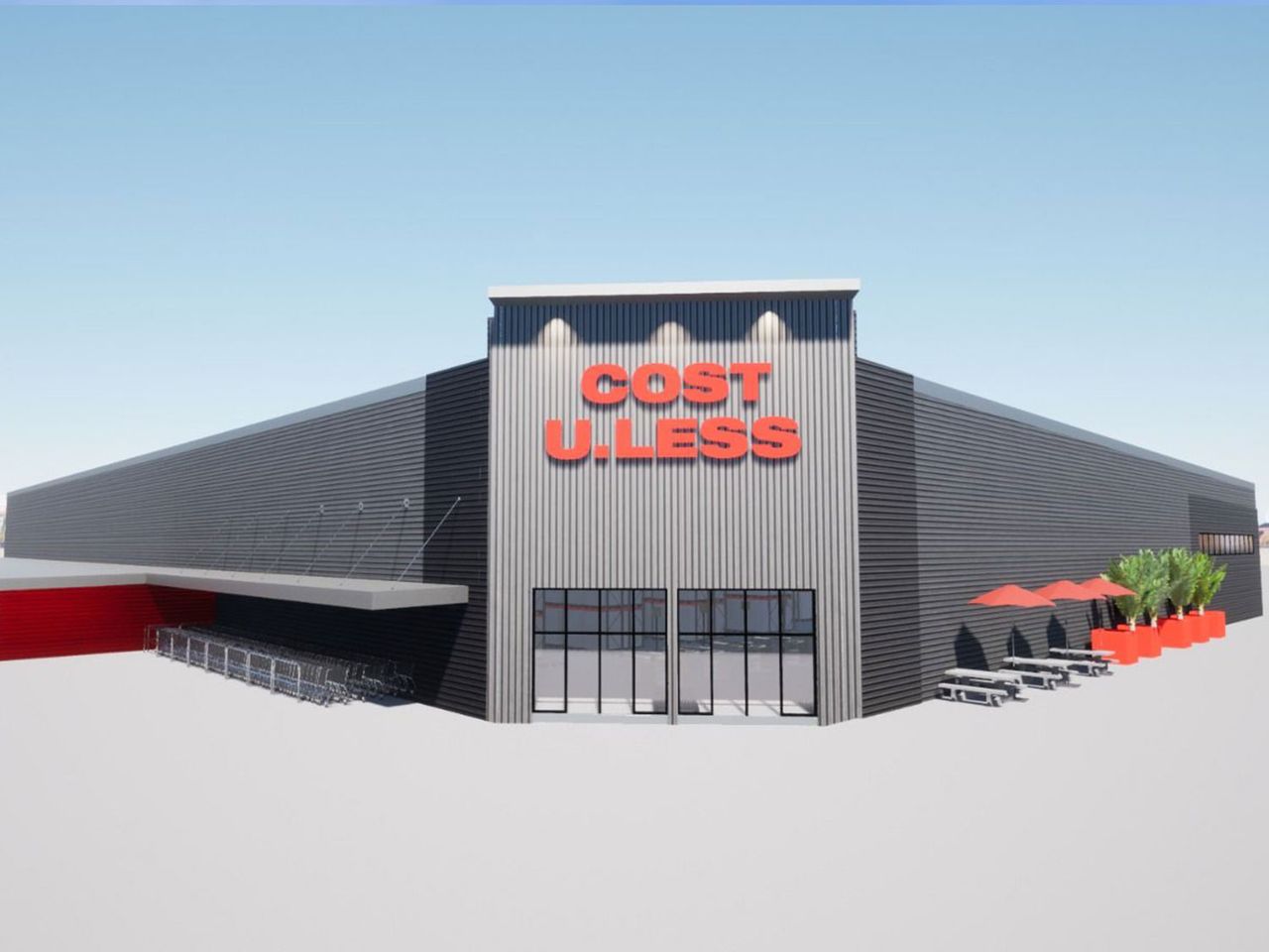 Cost U Less Supermarket – steel structure, United States