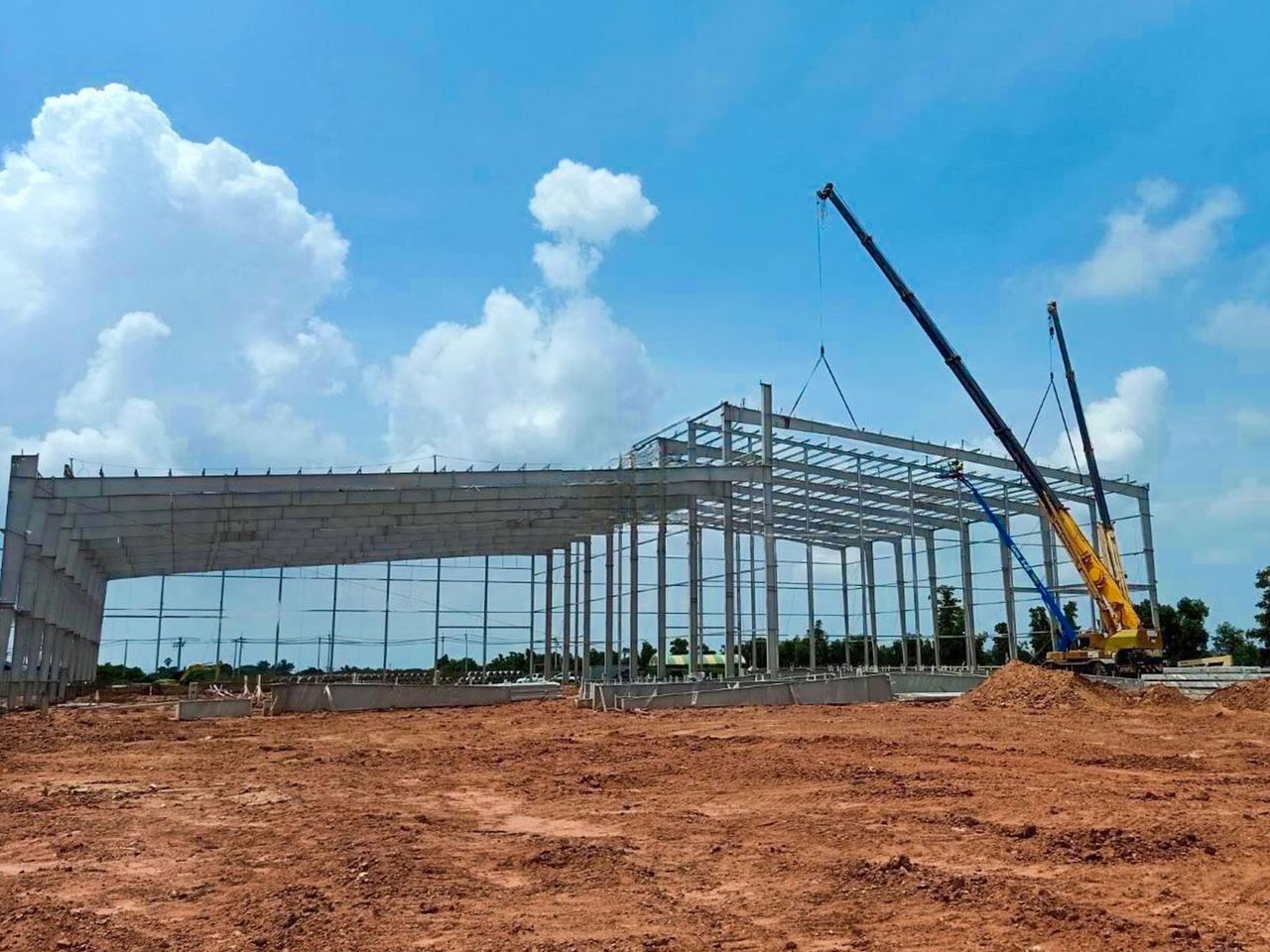 CPE Warehouse 80×120 sqm – steel structure, Thailand