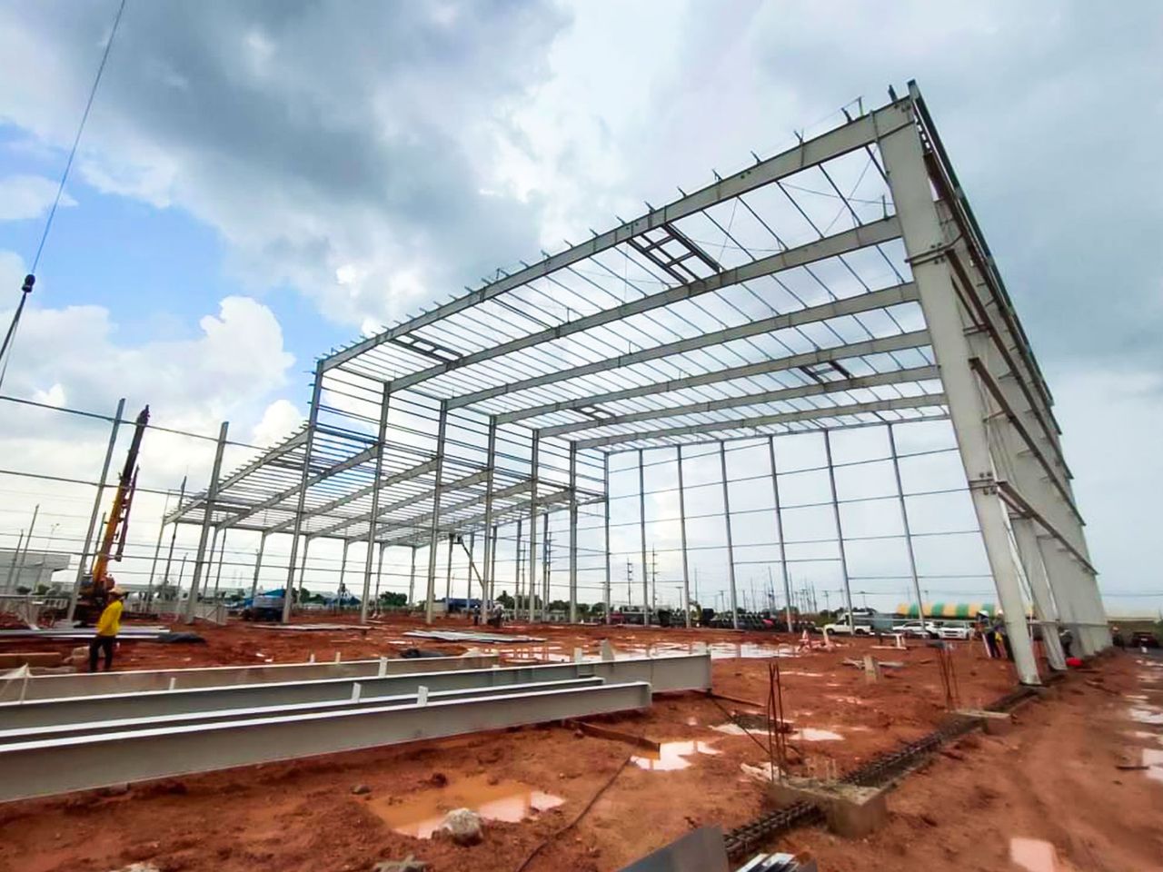 Mongkolphisan Warehouse 80×70 sqm – steel structure, Thailand