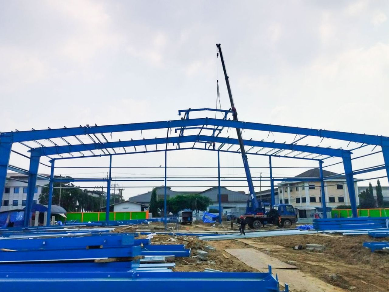 Warehouse 38×75 – steel structure, Thailand