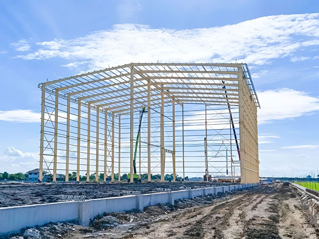 Warehouse 45×120M – steel structure, Thailand