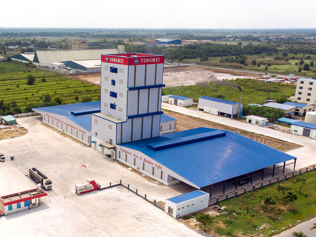 Tien Giang Tongwei Animal Feed Factory (Phase 1) – steel structure, Dong Thap Province, Vietnam